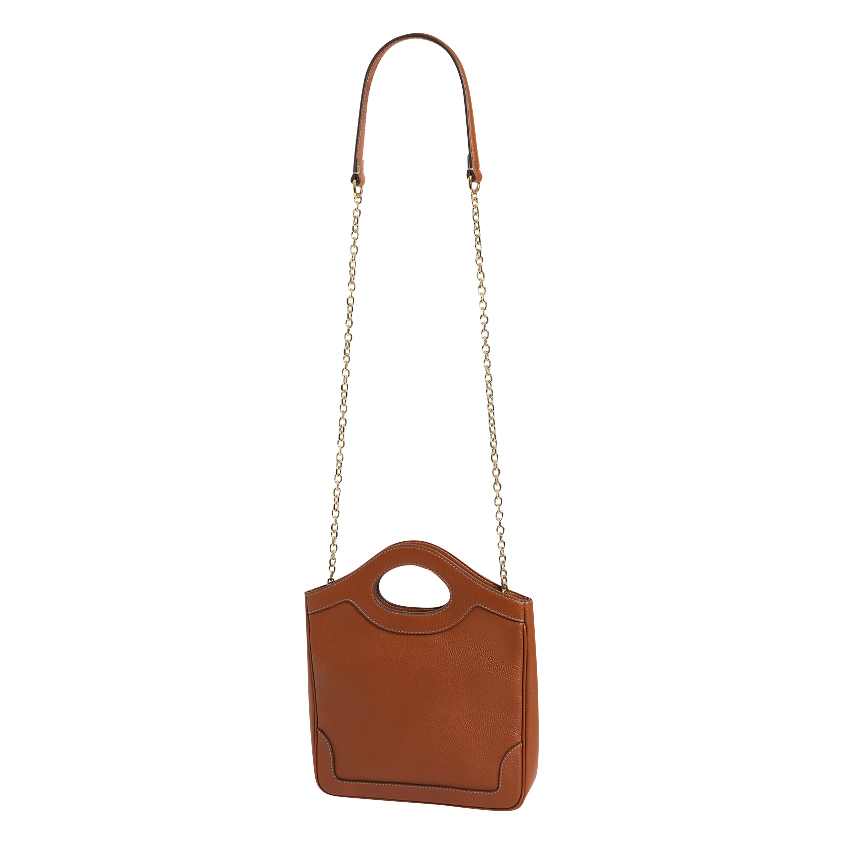MINI GABRIEL - Sac bandoulière en cuir | Marron
