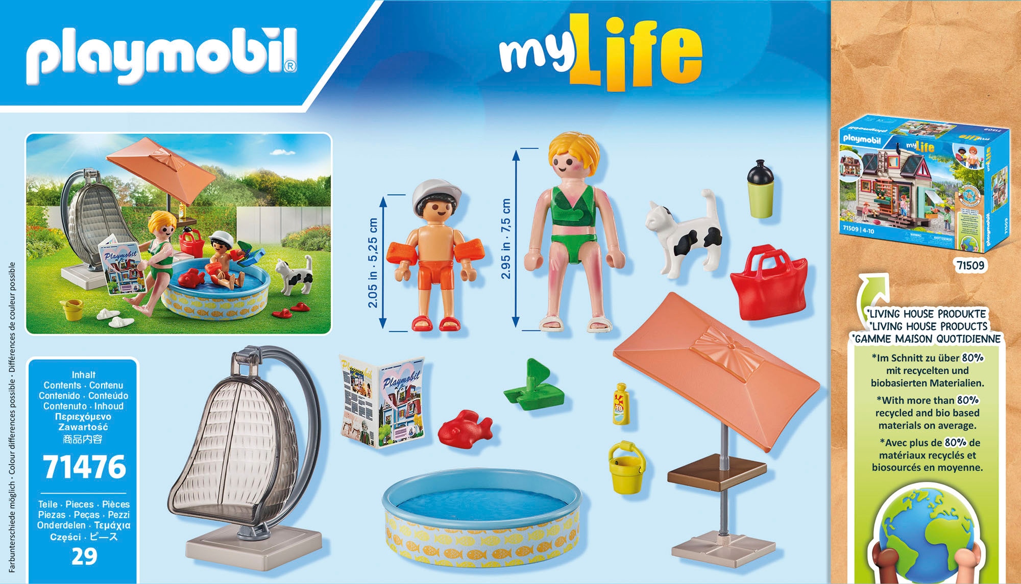 Playmobil® Konstruktions-Spielset »Planschspass zu Hause (71476), My City Life« teilweise aus recyceltem Material; Made in Europe