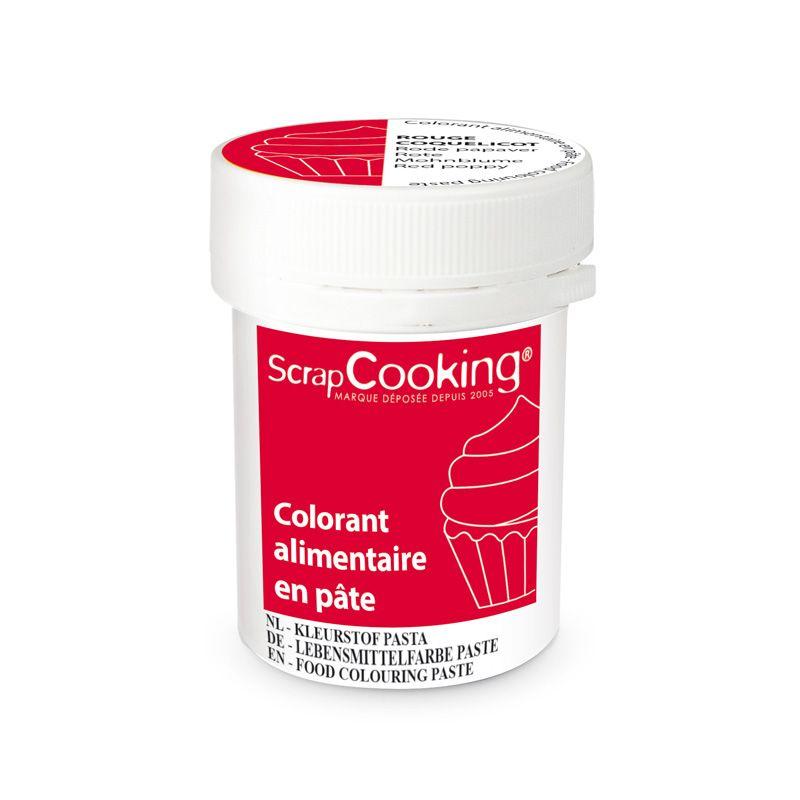 Colorant alimentaire en pâte 20 g - Rouge coquelicot Scrapcooking