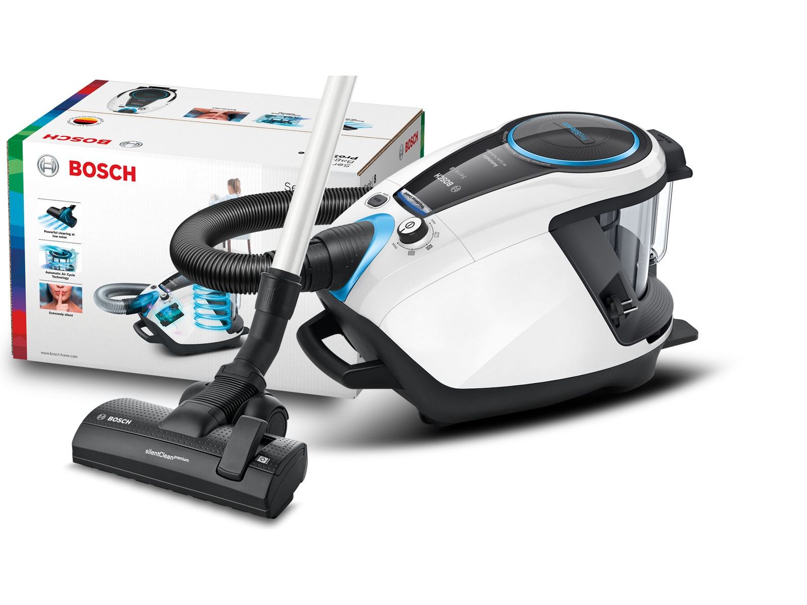 ASPIRADOR SEM SACO BOSCH BGS7SIL1 BRANCO 650 W