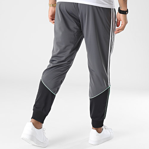 Pantalon Jogging A Bandes Tricot SST HI3006 Gris