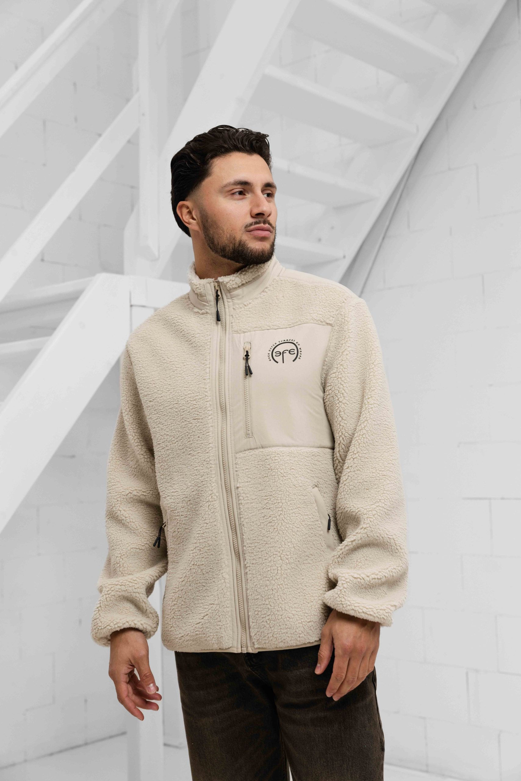 Enfance Fleece Jas Heren Beige