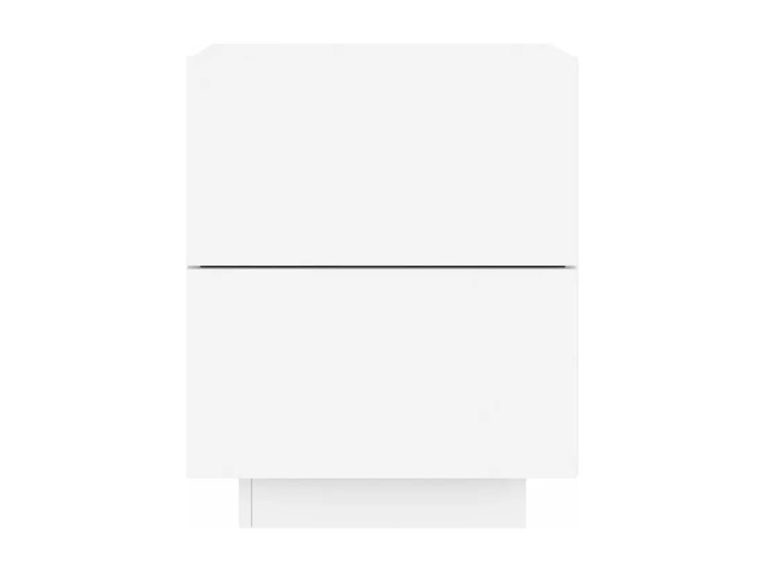 Armoire de chevet avec lumières LED blanc bois d'ingénierie