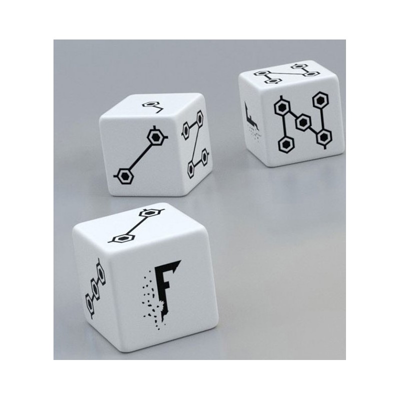 3 dices Fragged (blanc)