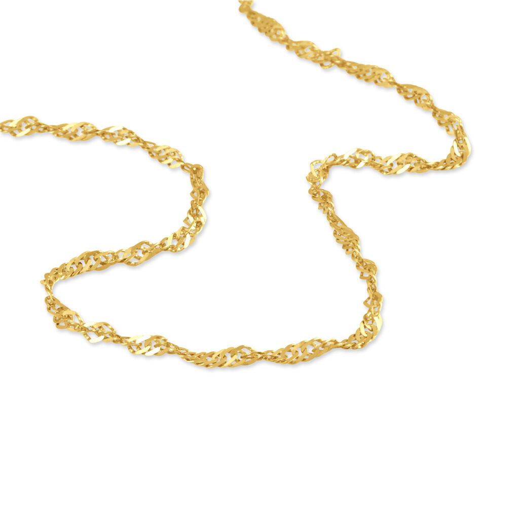 Chaîne Semaae Maille Singapour Or Jaune