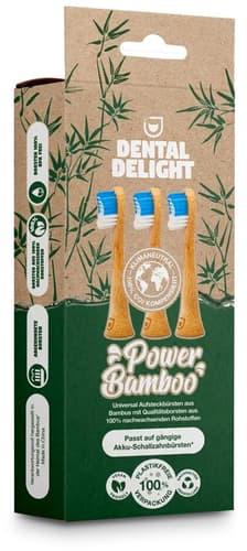 DENTAL DELIGHT Aufsteckbürste Power Bamboo 3er