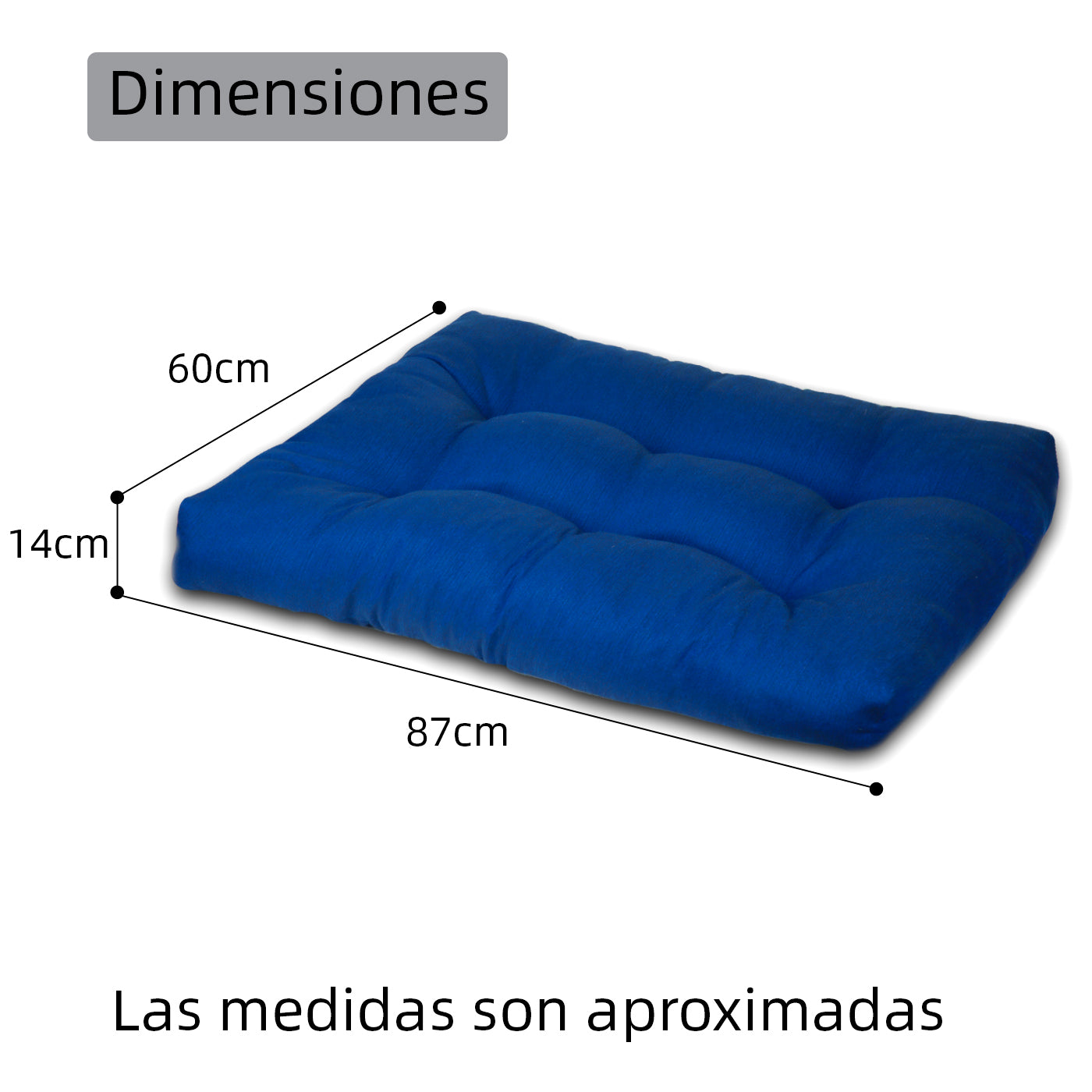 HOME MERCURY - Cama para animais de estimação, colchão para cães, tapete reversível estampado com enchimento de espuma para uso interno e externo. (Médio, Azul)