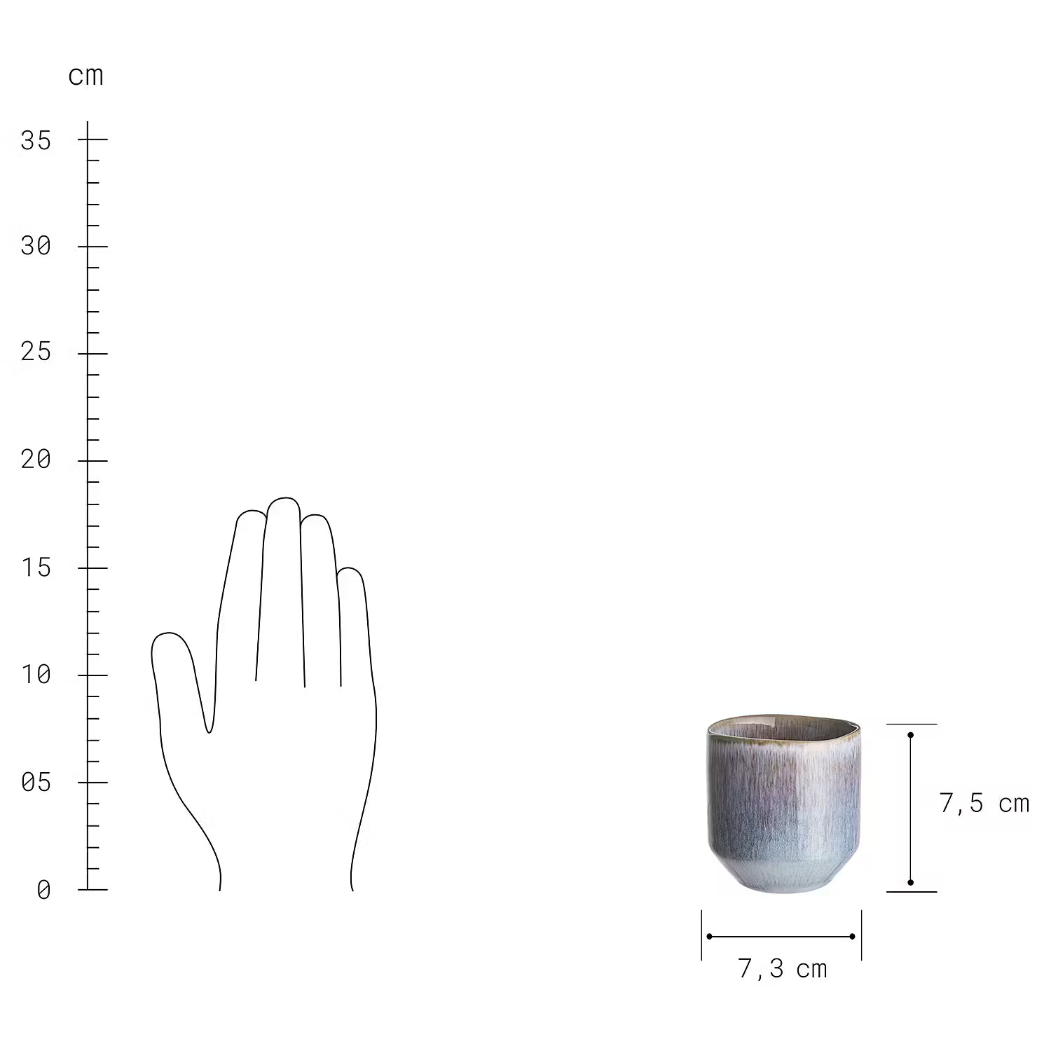 UNIQUE Cappuccinotasse 6er-Set
