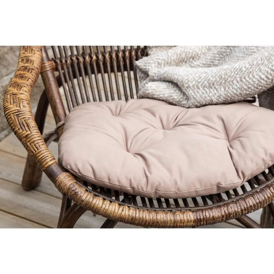 Svea - Leila loungestoel - donker walnoot - rattan