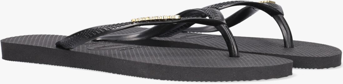 HAVAIANAS zwarte havaianas teenslippers slim logo metallic