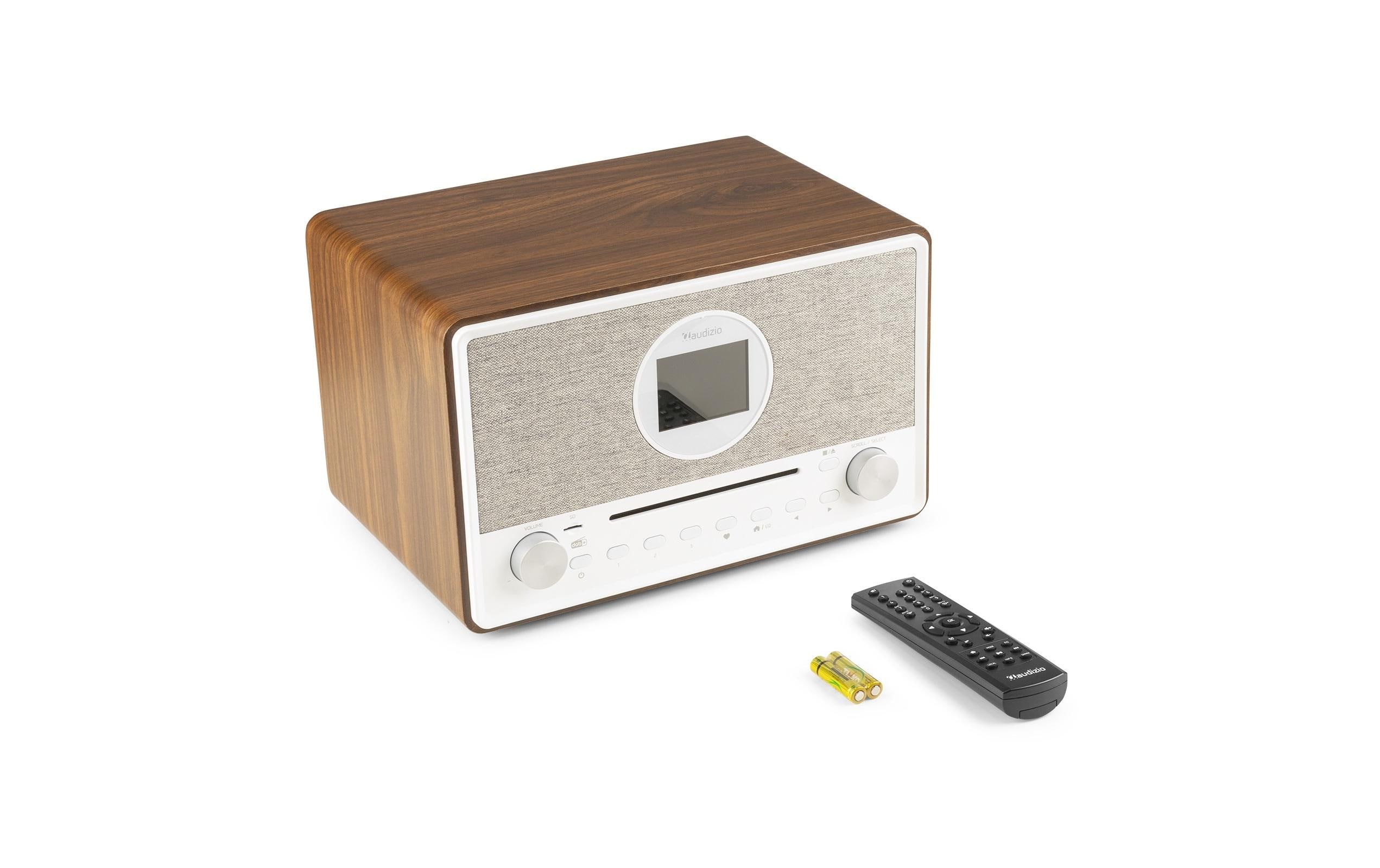 Internet Radio Lucca Braun/Weiss<br>Internetradio mit DAB+, FM und CD-Player