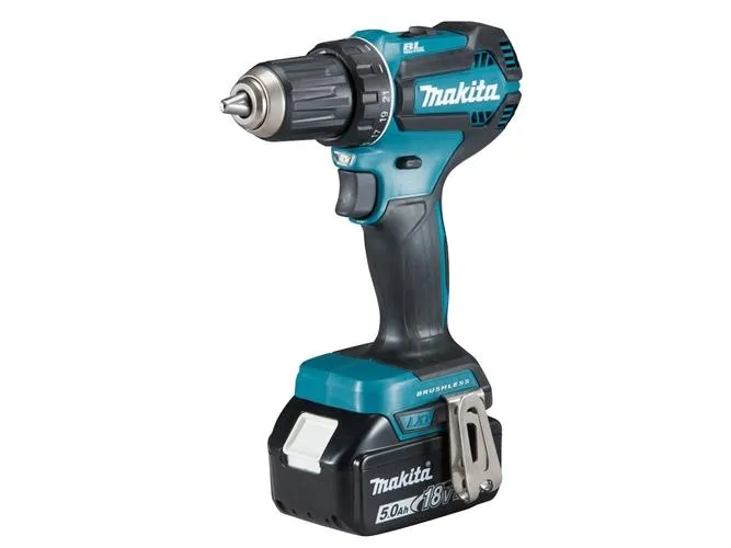 Makita DDF485RTJ - Bor/driver - ledningfri - 2-hastigheders - nøgleløs borepatron 13 mm - 50 N·m - 2 batterier (5,00 ah)- 18 V