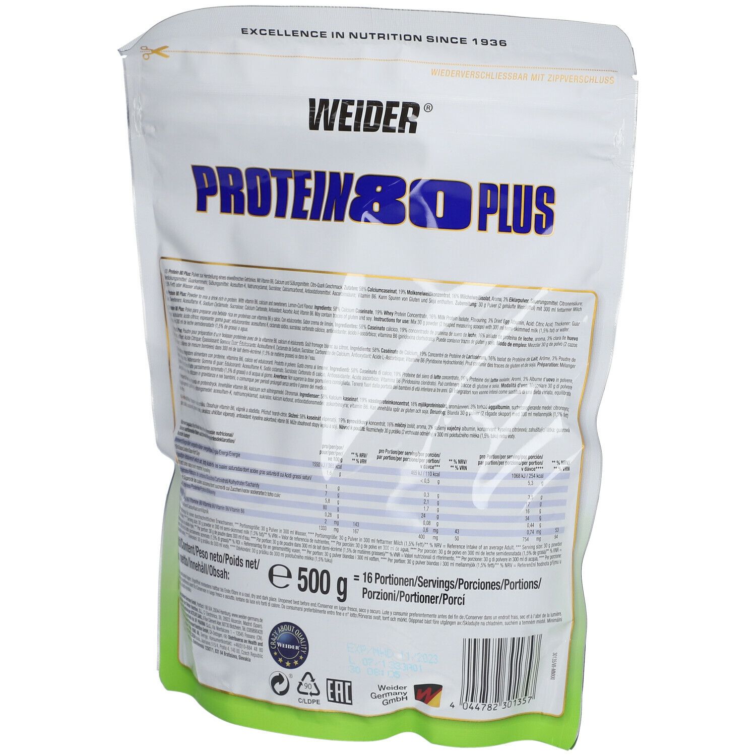 Weider Protein 80 Plus, Citrus-Quark