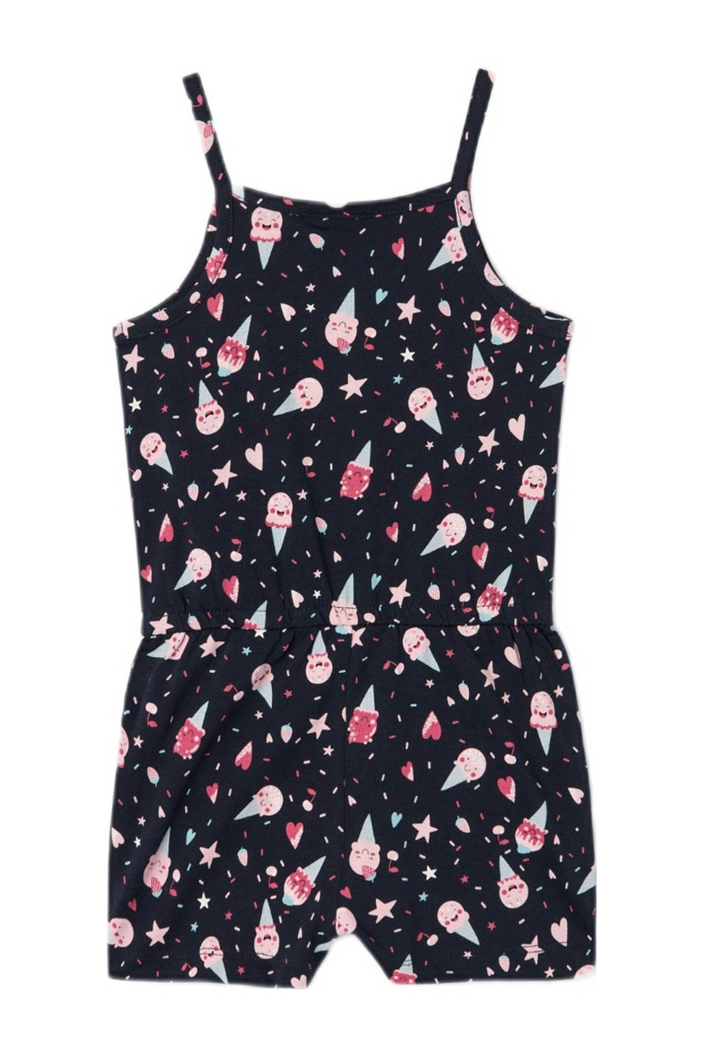 NAME IT playsuit NMFVIGGA met all over print donkerblauw/roze