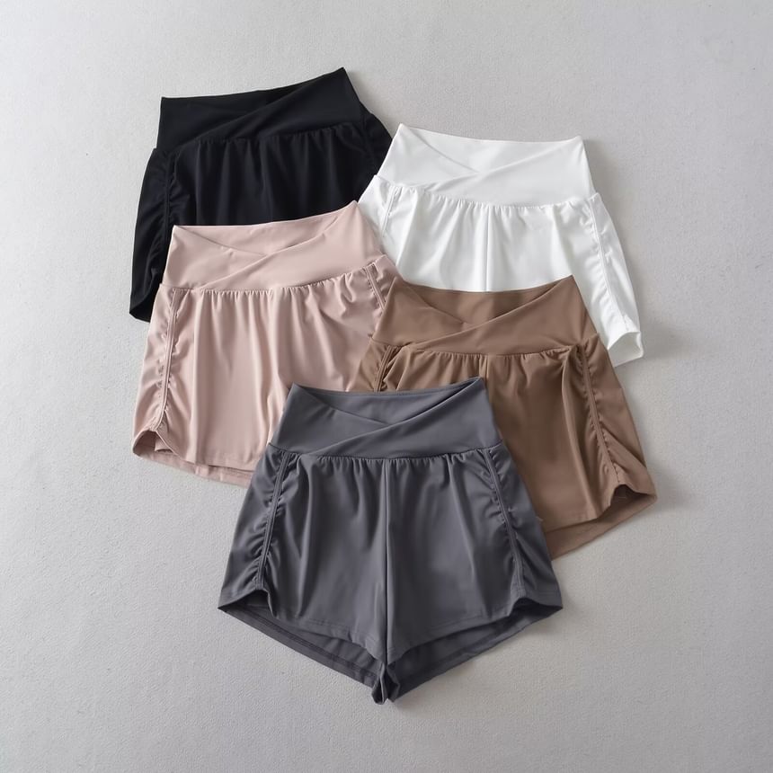 Osion - Hoge taille effen wijde joggingbroek