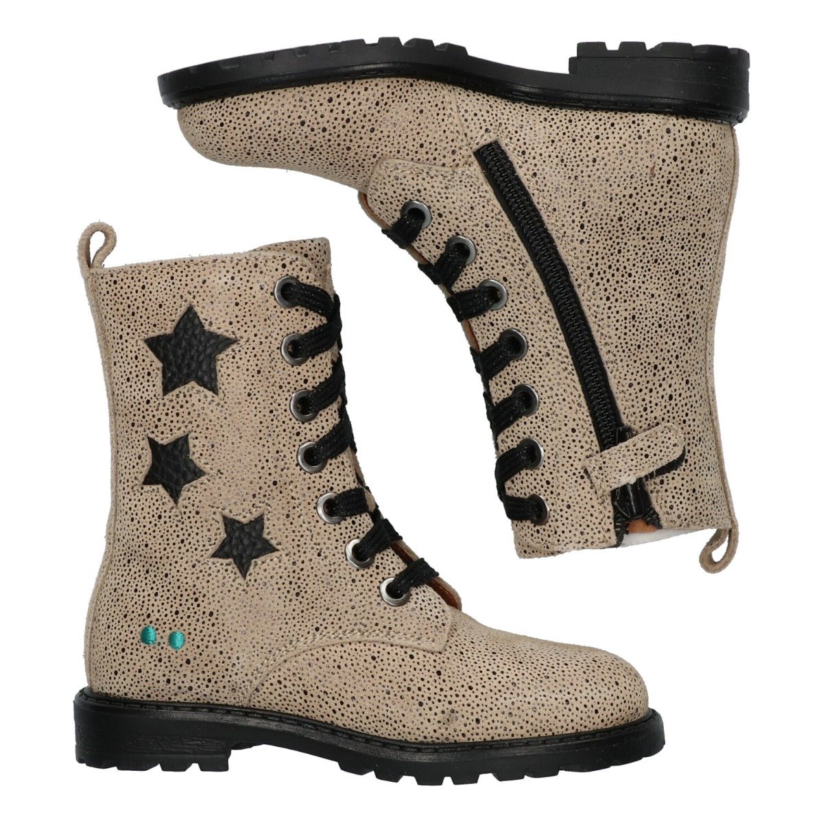 Hailee Happy - Biker Boots Bunnies Taupe