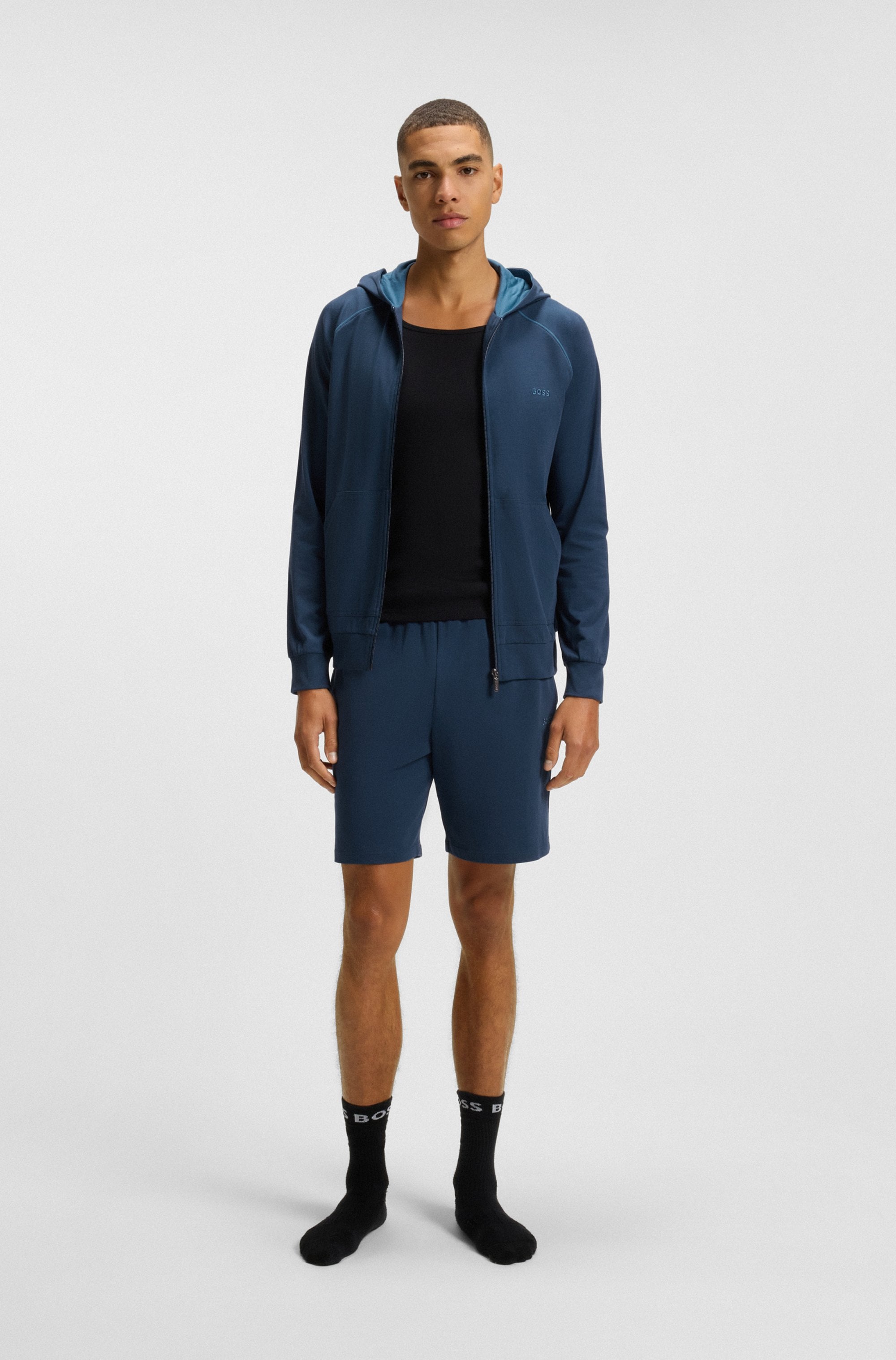 BOSS Kapuzensweatjacke »Mix&Match Jacket H«, mit Kängurutasche