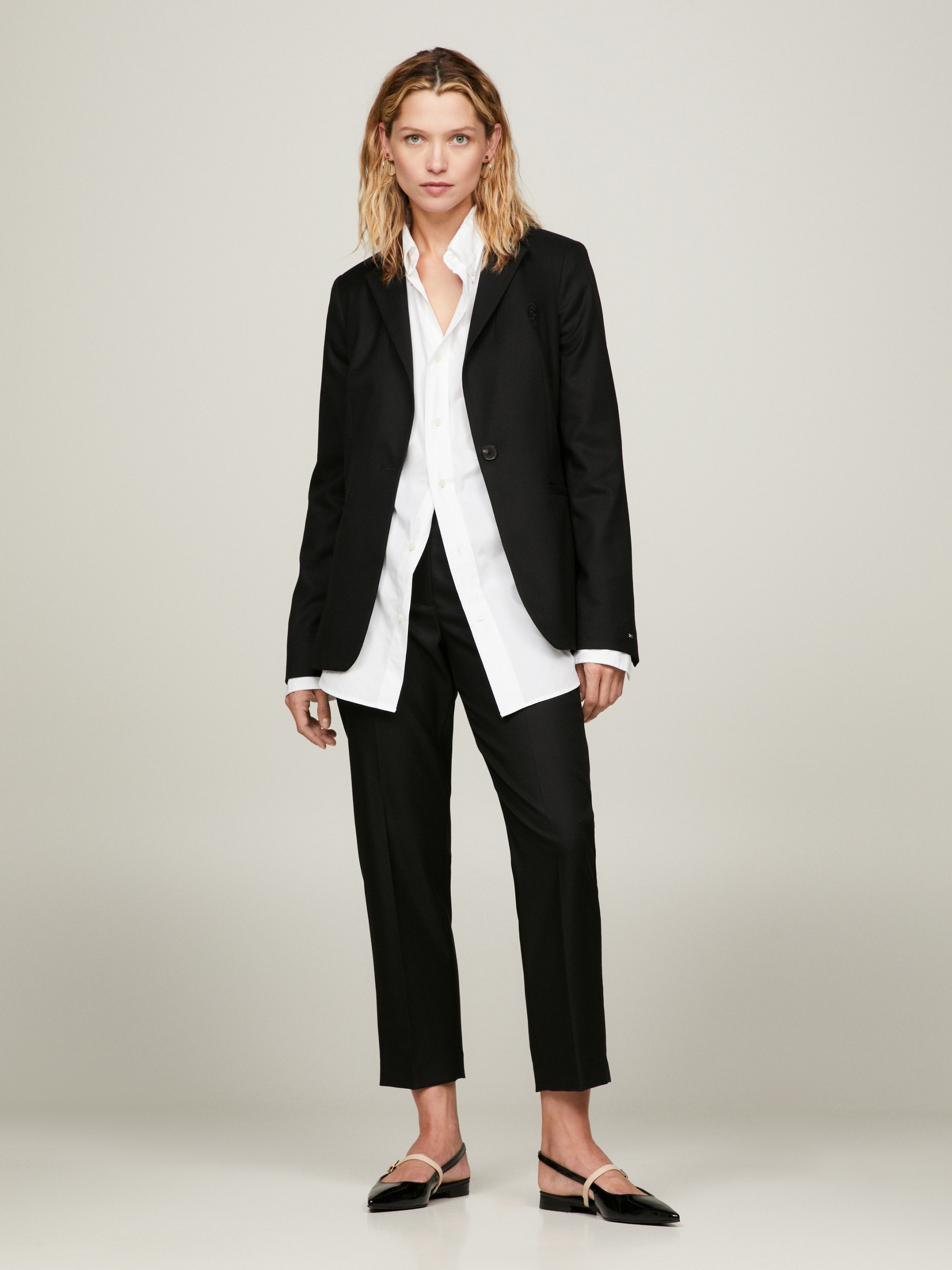 Tommy Hilfiger Longblazer »SMD CORE REGULAR SB BLAZER«, mit Logostickerei
