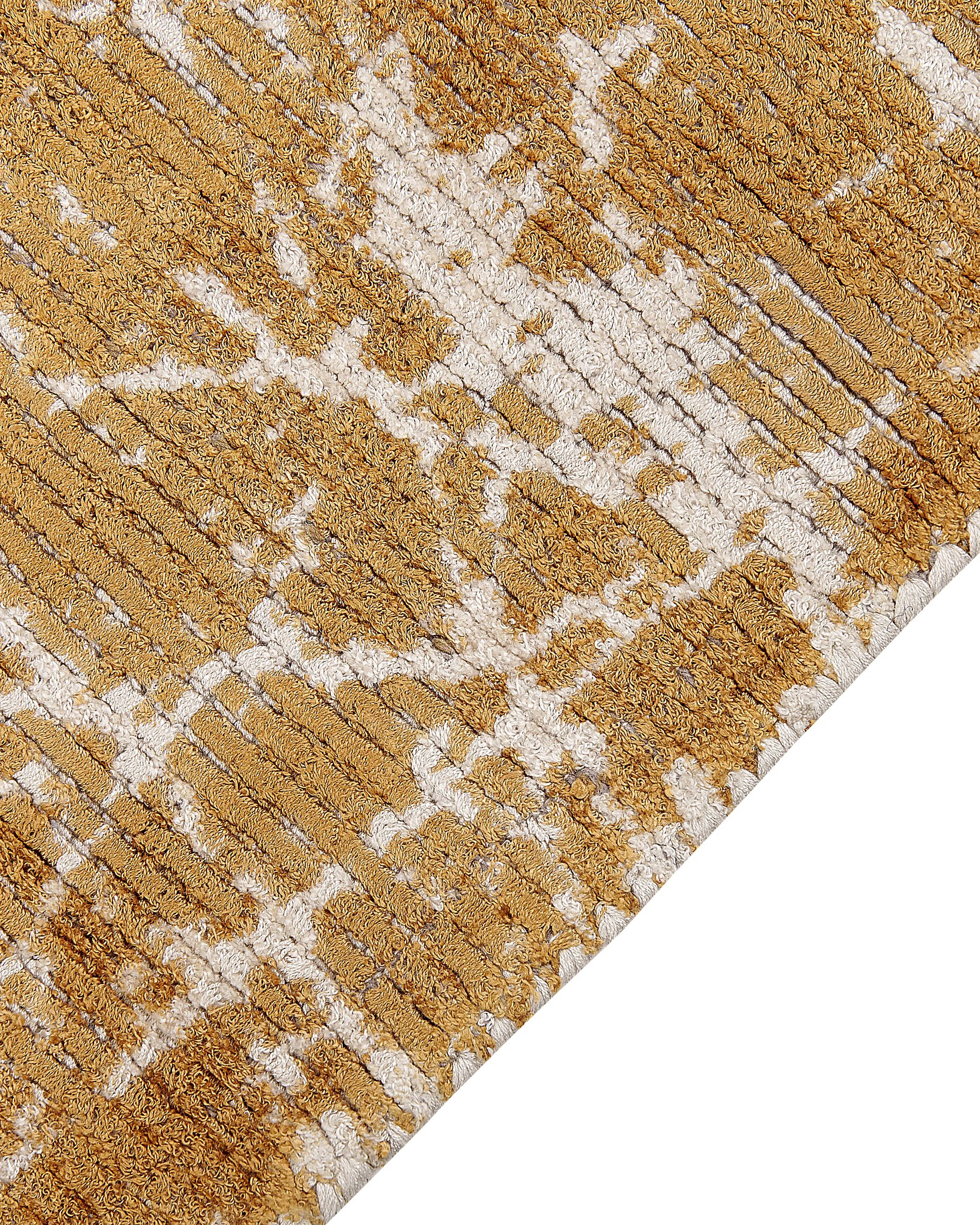 Vloerkleed HANLI Oranje 80 x 150 cm Viscose