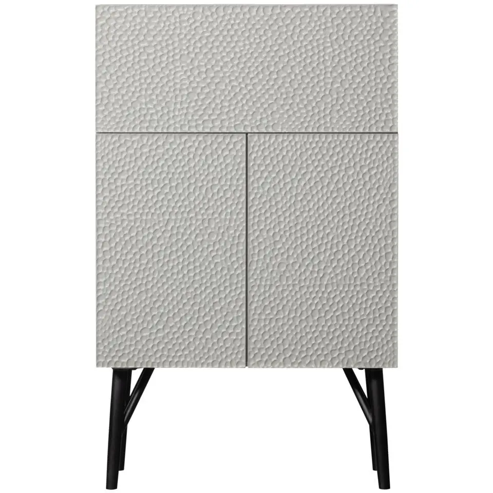 WOOOD Carved Drankkast - Hout - Mist - 146x90x46