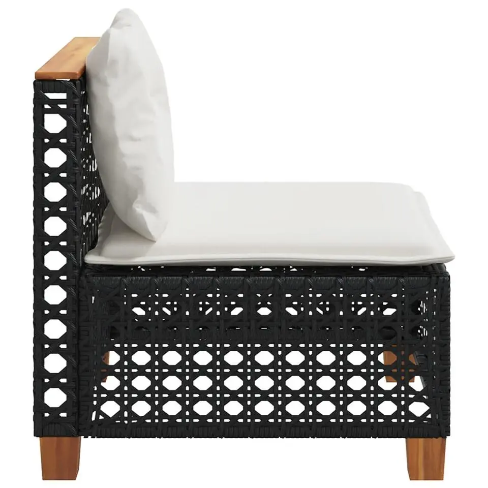 vidaXL - Tuinbank - Zwart - Poly rattan