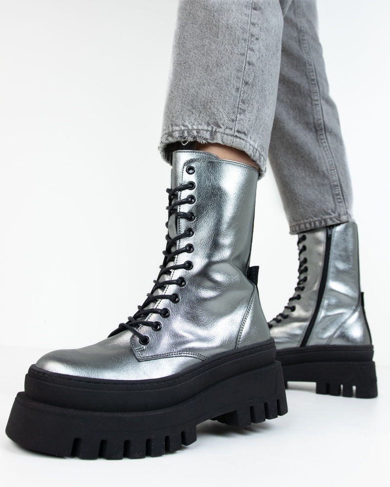 Steve Madden Coast Veterboots  - zilver