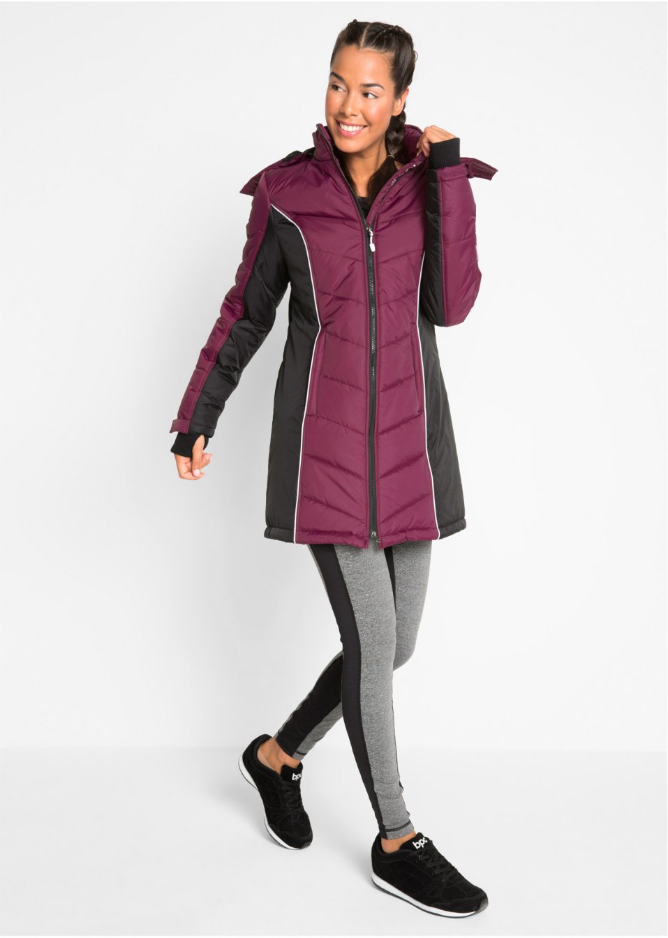 Manteau de ski matelassé fonctionnel, imperméable