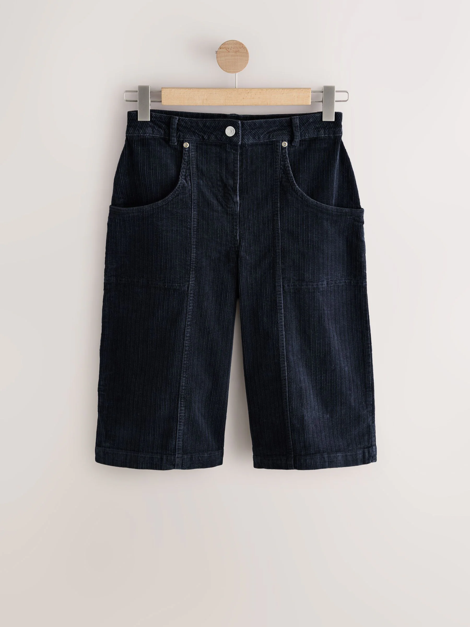 Marineblauw - Washed Cord Shorts