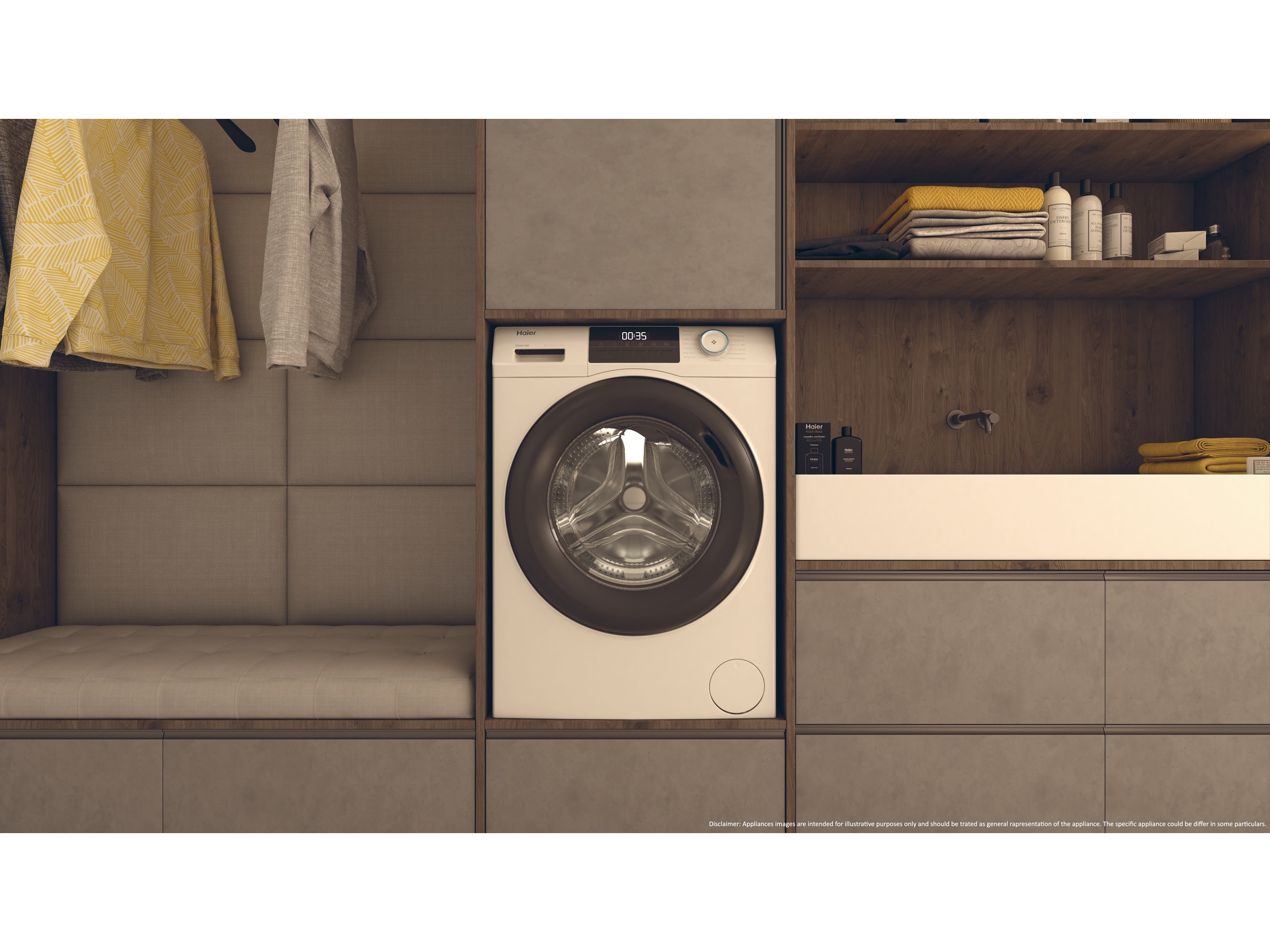 MÁQUINA LAVAR ROUPA HAIER HW100-BP14929A-S 10KG / A-20%