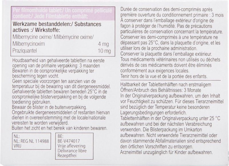Milprazon Ontworming Tabletten Kleine Kat 4 stuks