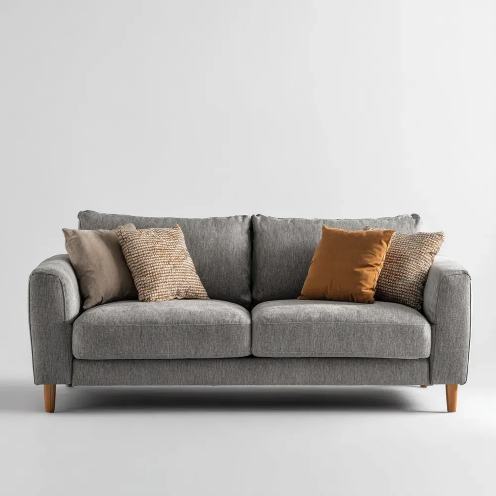 Zweisitzer-Sofa Stoff 180x85x80 cm - Hellgrau - Modernes Design