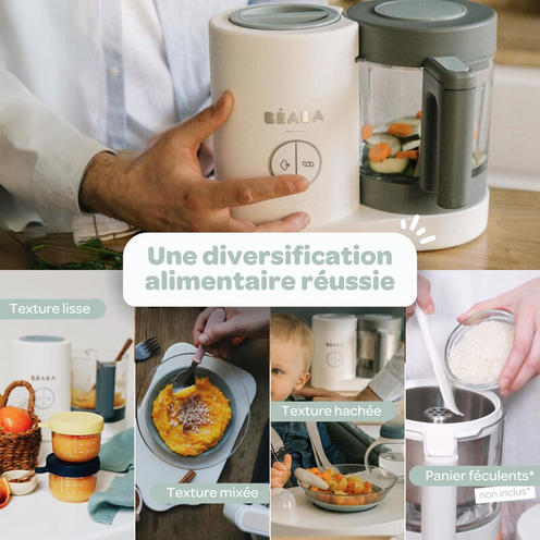 Babycook Néo Robot Cuiseur Bébé 6 en 1 Gris et Blanc - BEABA