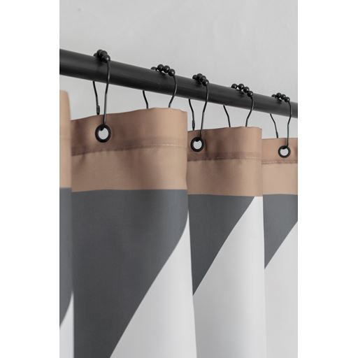 Mette Ditmer Diagonal Badeforhæng, Dark Grey, 150x200 cm