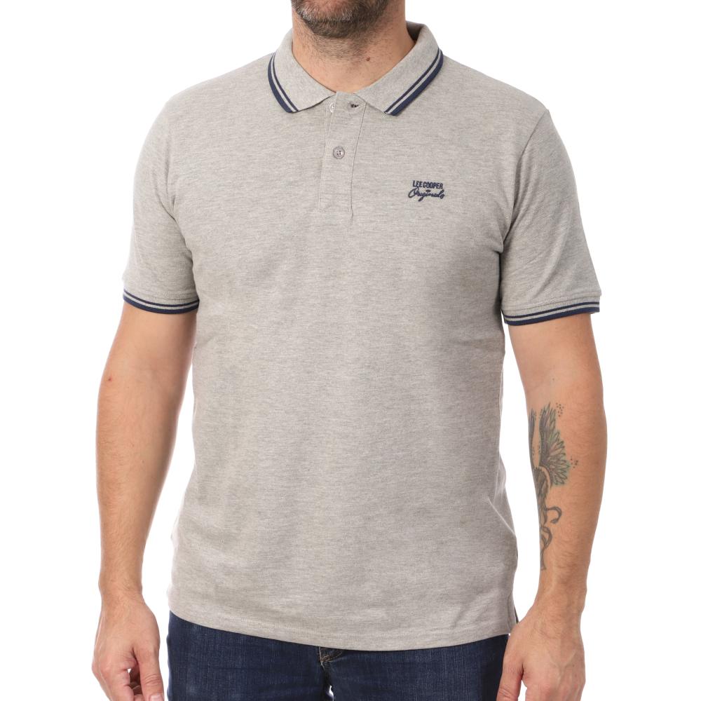 Lee Cooper Polo Gris Homme Lee Cooper Opan