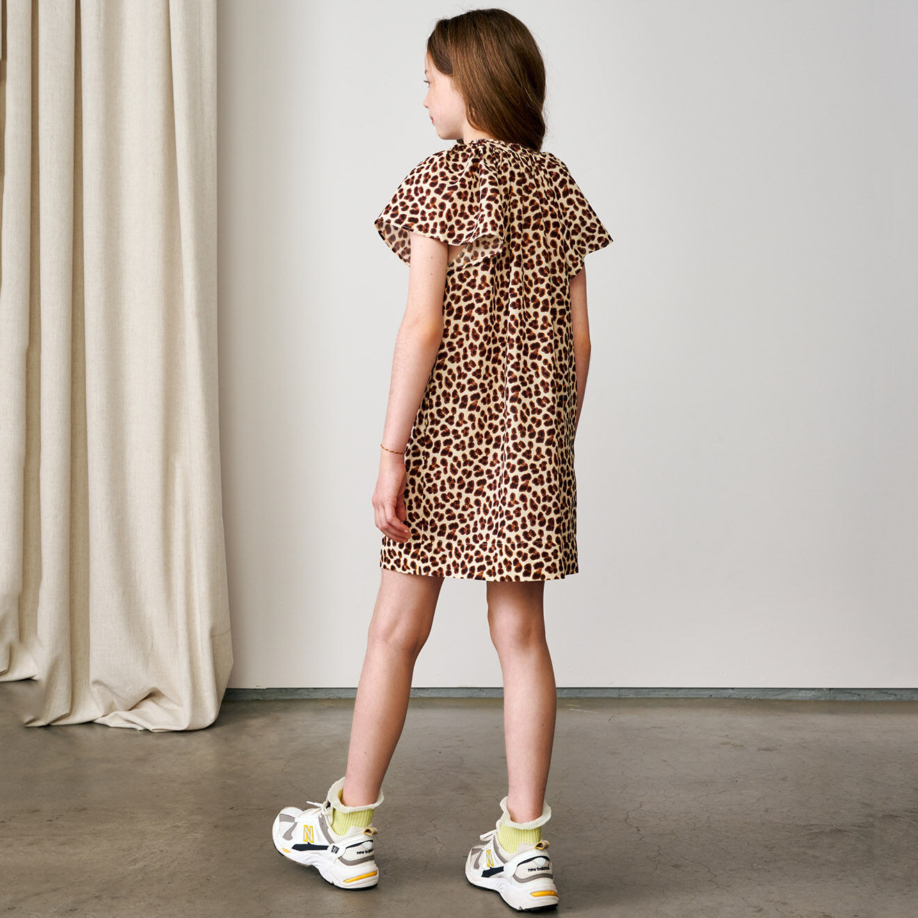 Bellerose Robe courte Audry imprimé léopard marron
