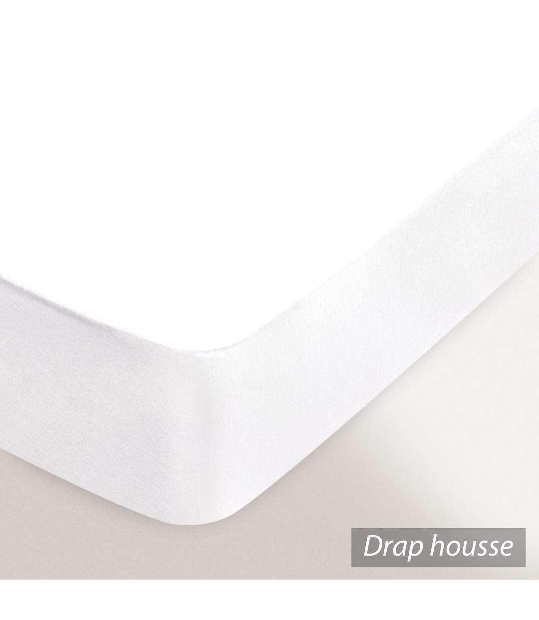Protège matelas 90x220 cm ACHUA Molleton coton 400g/m2 bonnet 30cm