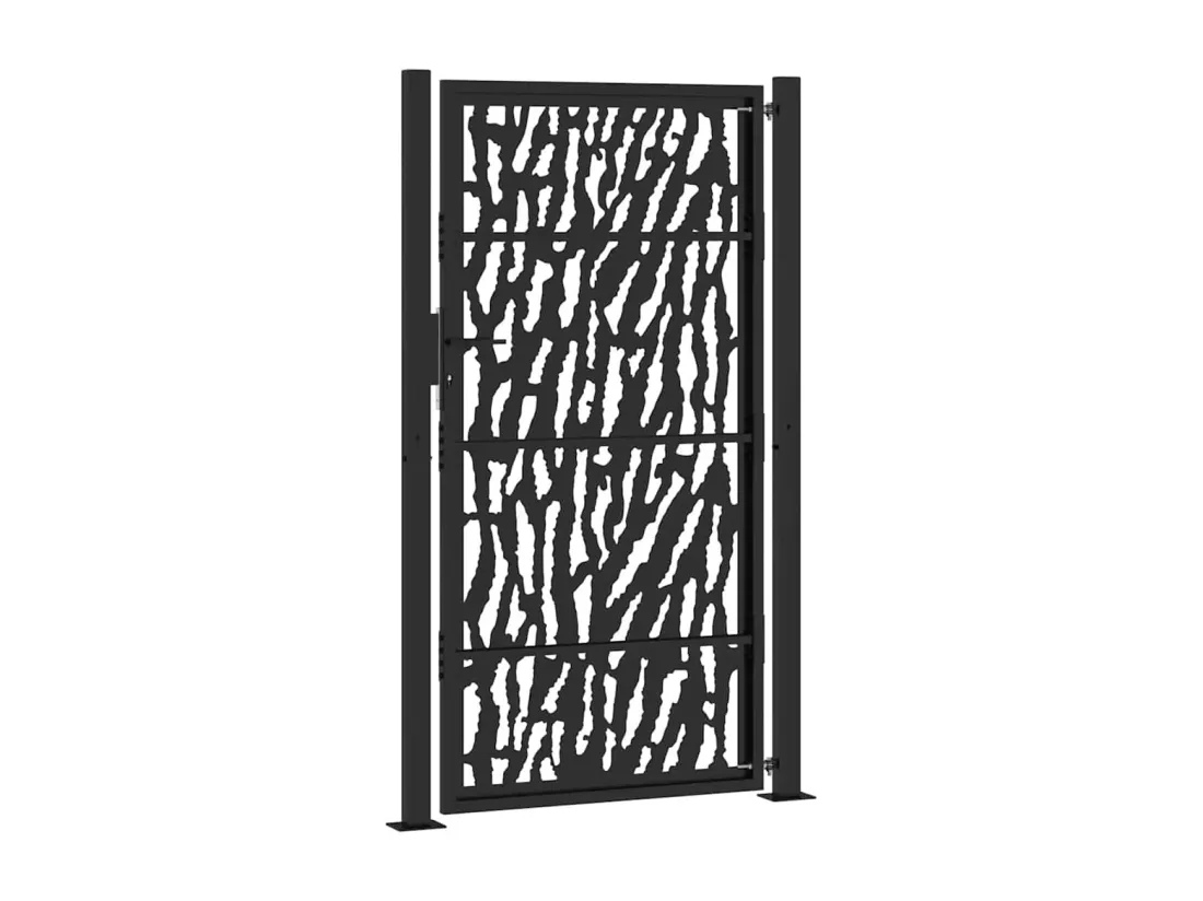 Portail de jardin noir 105x180 cm acier conception de tracés