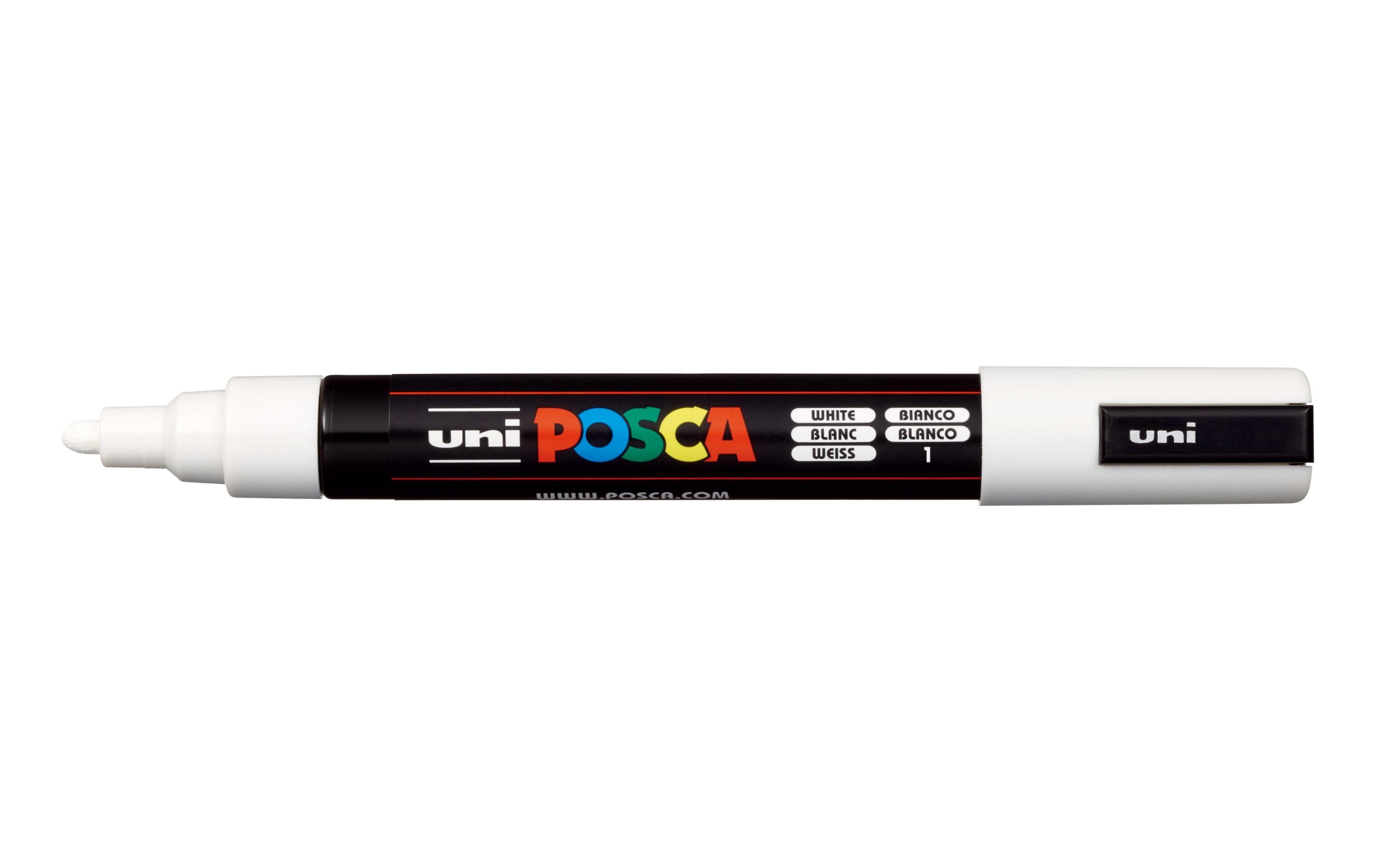Permanent-Marker POSCA 1.8-2.5 mm WeissUniversell einsetzbarer Marker