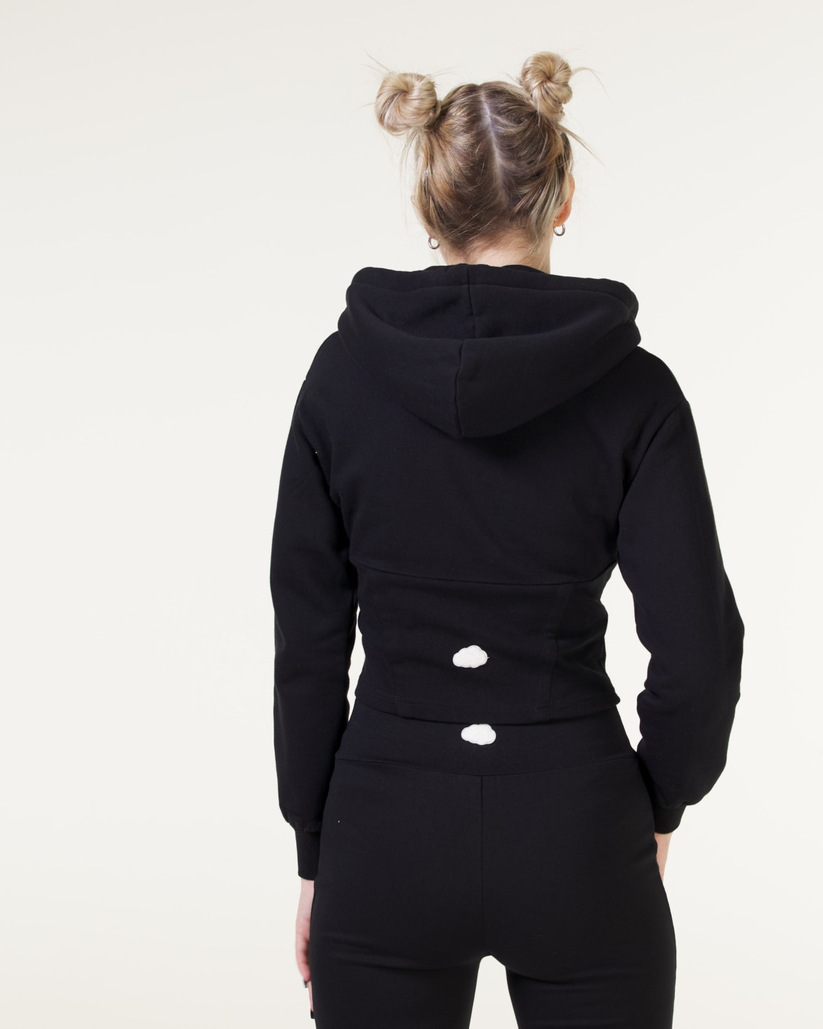 Bumpro SkyDye Corset Hoodie Black