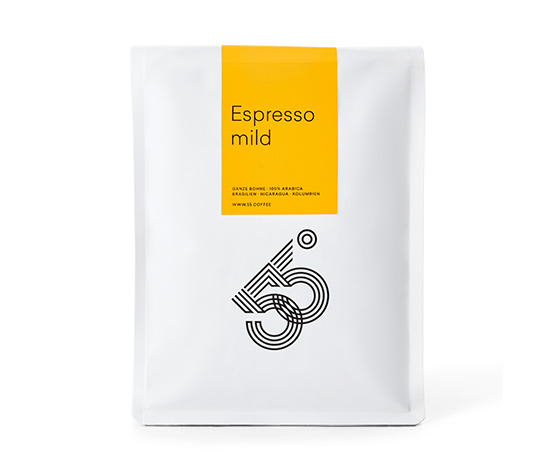 55 Degrees - Espresso mild - 1 kg Ganze Bohne