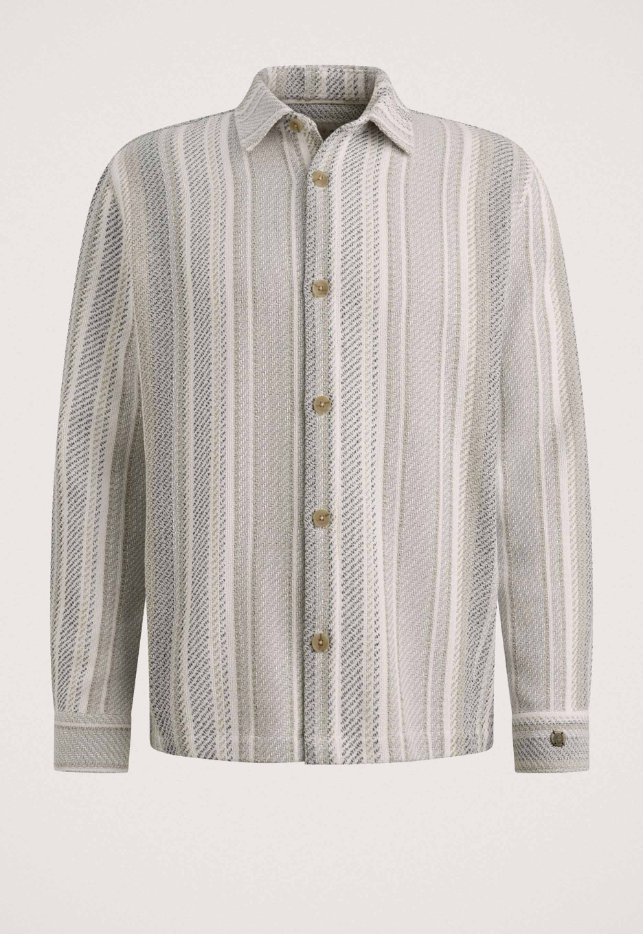 Cast Iron Twill Slub Striped Overhemd