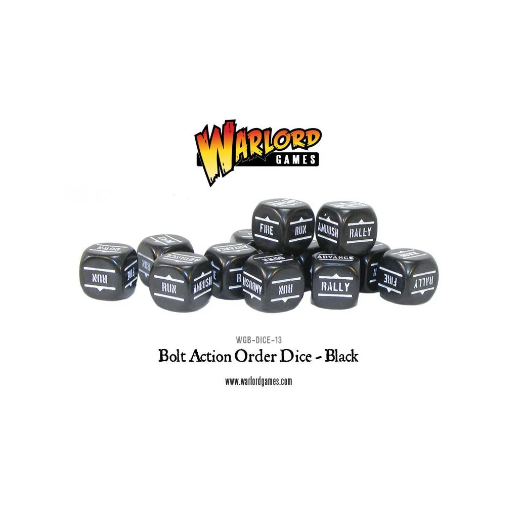 Bolt Action - Bolt Action Orders Dice packs - Black
