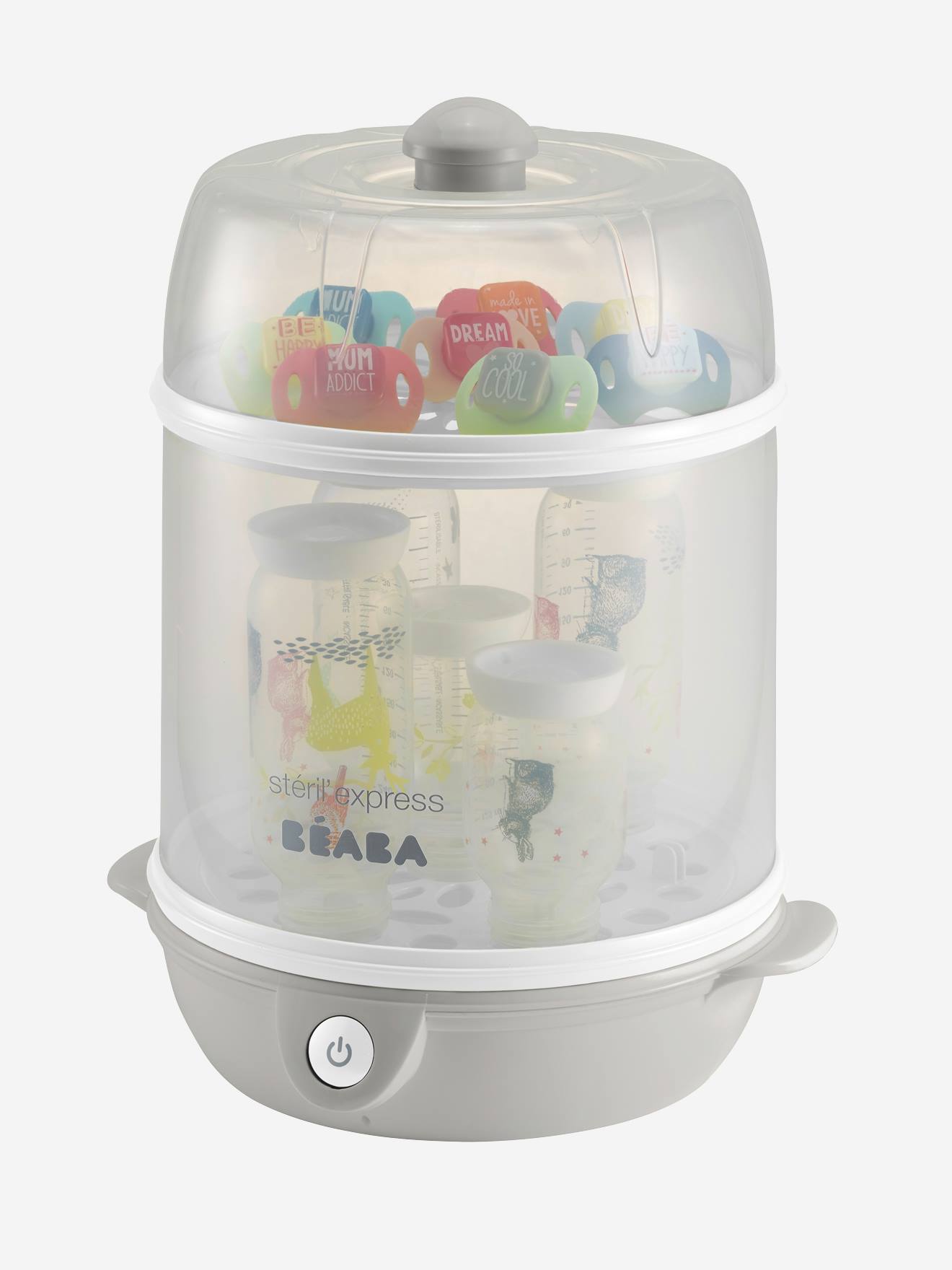 Esterilizador BEABA Stéril Express Evolutive, cinza claro, superfície lisa