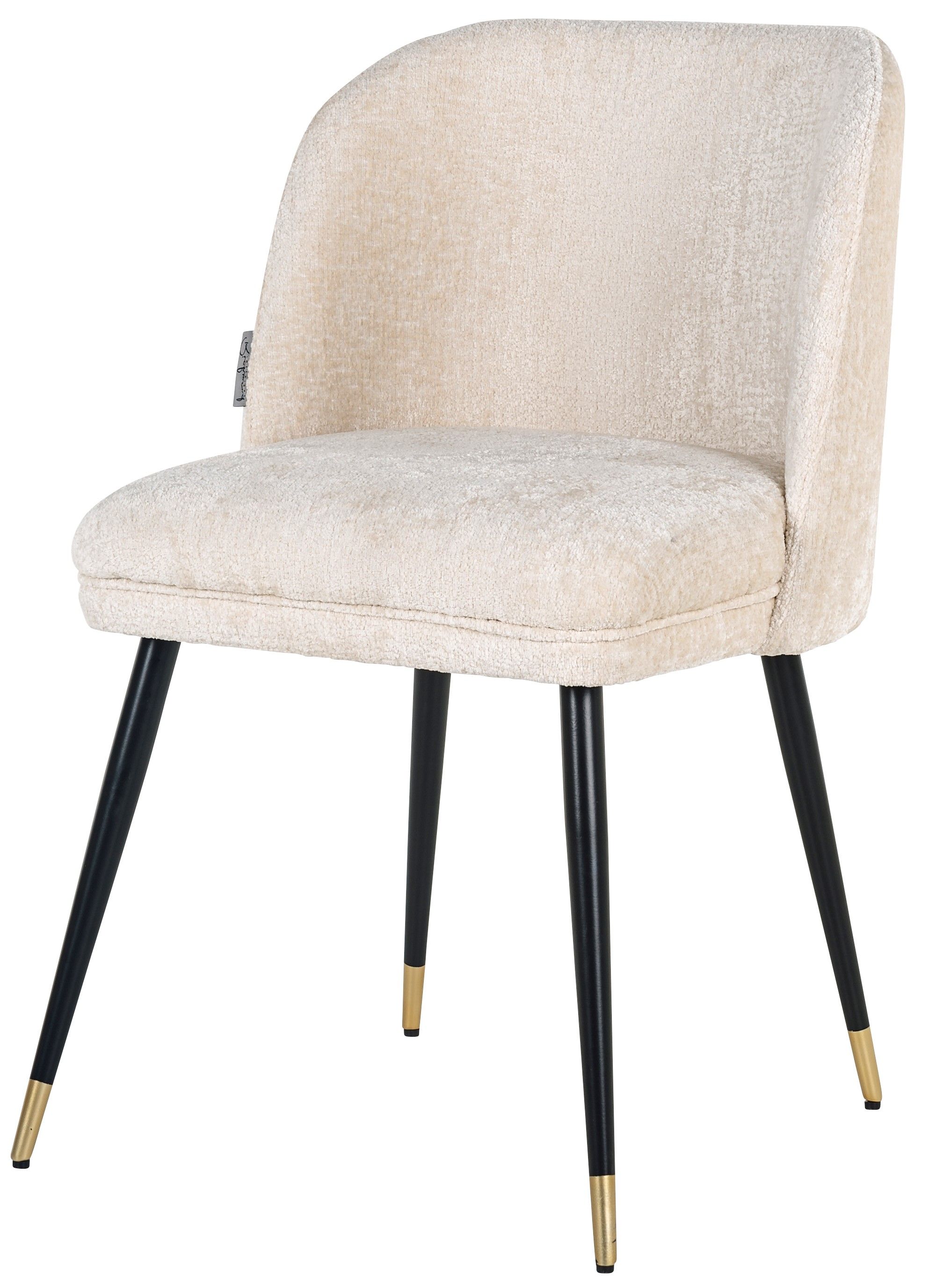 Eetkamerstoel 210855 White Chenille Alicia B51 x D60 x H82 cm