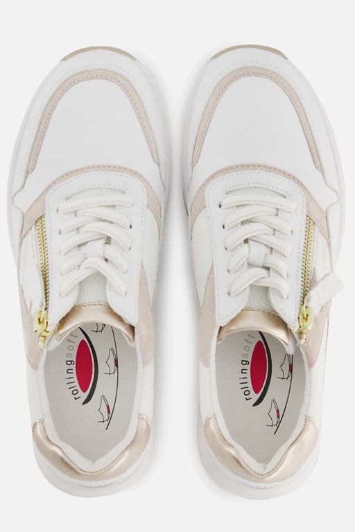 Gabor Rollingsoft Sneakers wit Leer