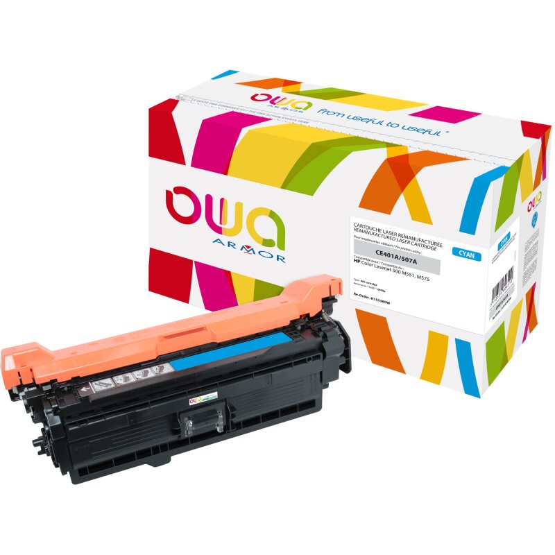 Toner remanufacturé OWA - standard - pour HP CE401A