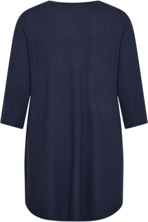 Wasabiconcept Curvy WA-SIMONE 5 Tunika Navy blå 96799 blue iris melange