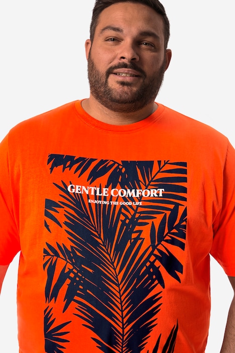 Men+ T-Shirt, Halbarm, großer Print, Rundhals, bis 8 XL