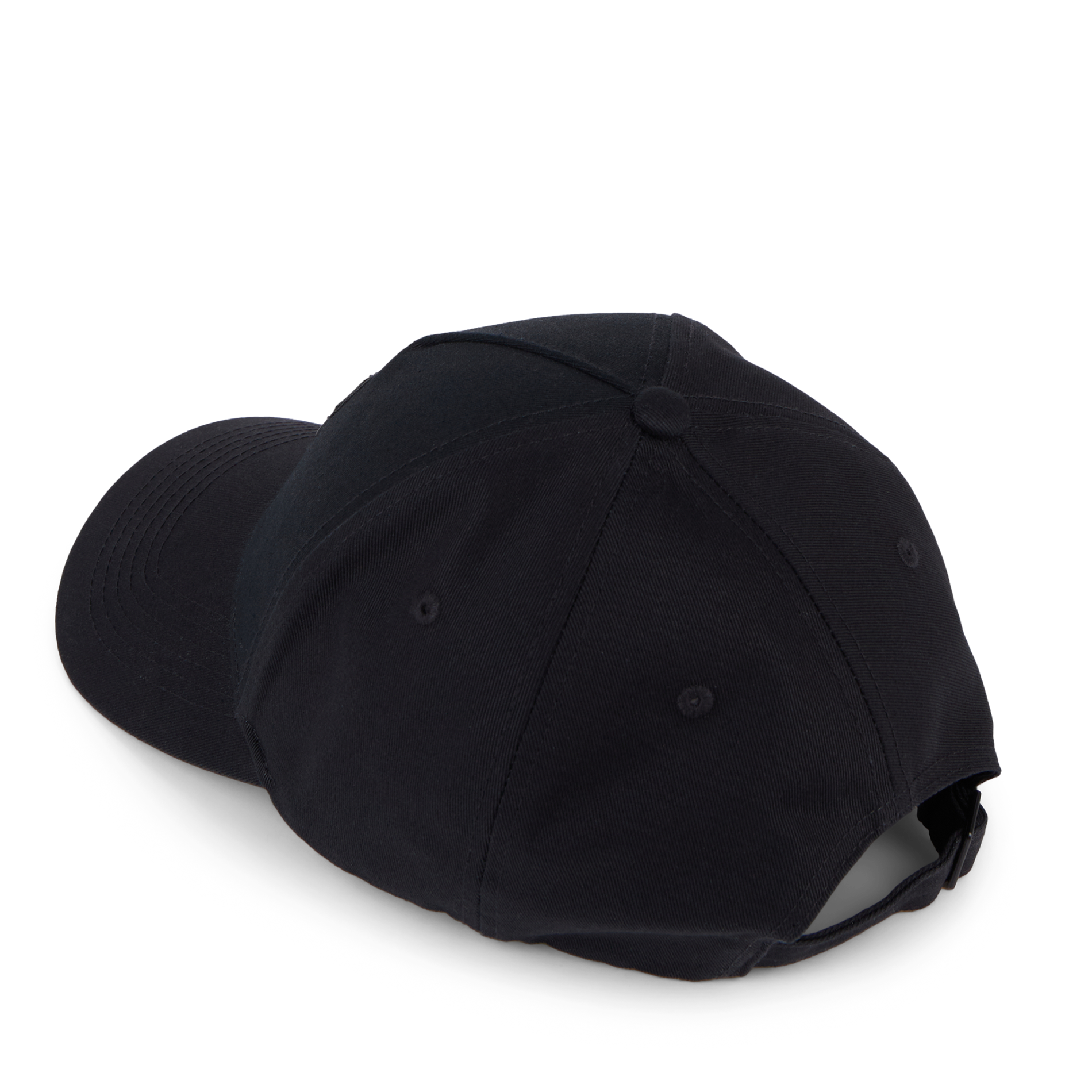 Casquette brodée en coton | Noir