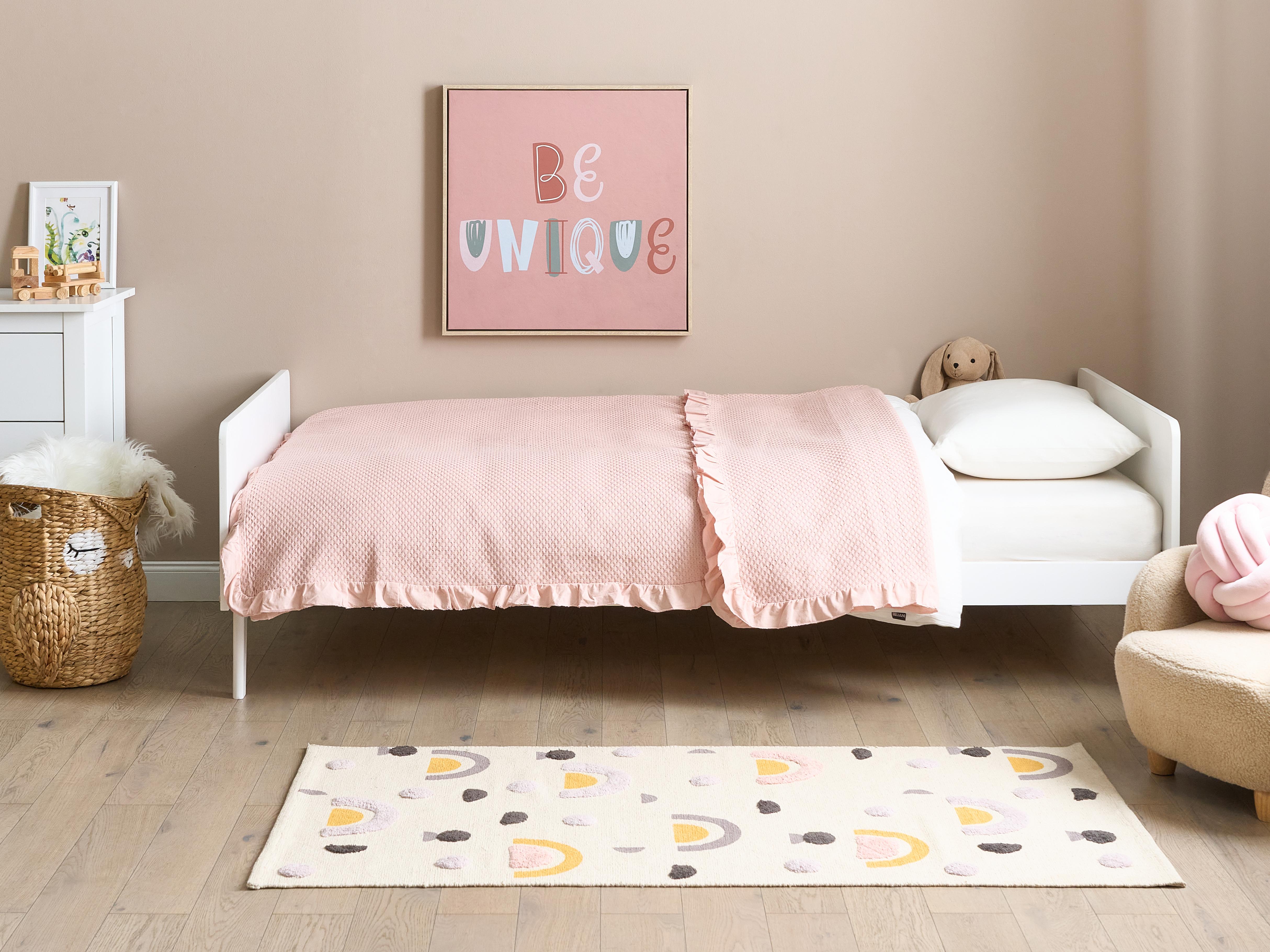 Bed Dennenhout BONNAC 90 x 200 cm Wit